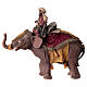 Heiliger König auf einem Elefanten, für 13 cm Krippe von Angela Tripi, Terrakotta s1