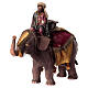 Heiliger König auf einem Elefanten, für 13 cm Krippe von Angela Tripi, Terrakotta s3