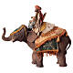 Heiliger König auf einem Elefanten, für 13 cm Krippe von Angela Tripi, Terrakotta s8