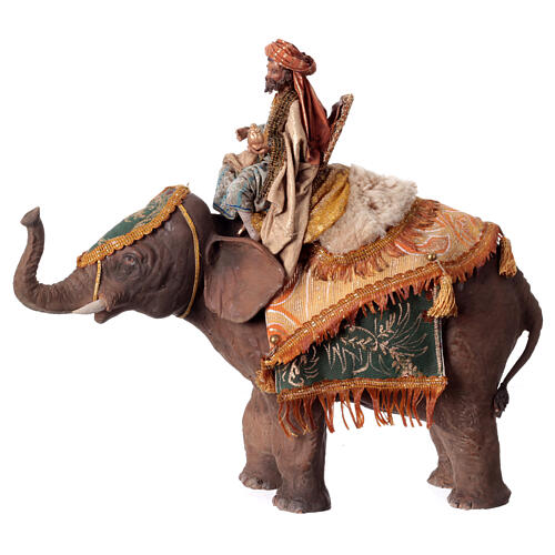 Mulatto wise Man on elephant, 13cm by Angela Tripi 8