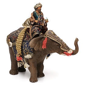 Szopka Angela Tripi: Król ciemnoskóry na słoniu 13 cm Angela Tripi