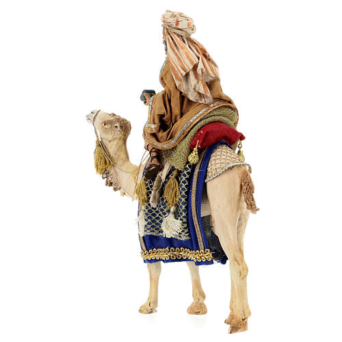 Heiliger König auf einem Kamel, für 13 cm Krippe von Angela Tripi, Terrakotta 5