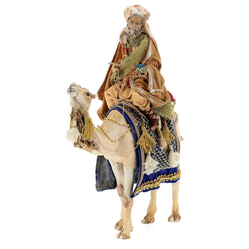 Rey Mago blanco sobre camello Belén 13 cm Angela Tripi 3