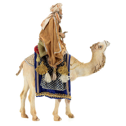 Rey Mago blanco sobre camello Belén 13 cm Angela Tripi 4
