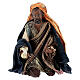 Heiliger König, kniend, für 13 cm Krippe von Angela Tripi, Terrakotta s1