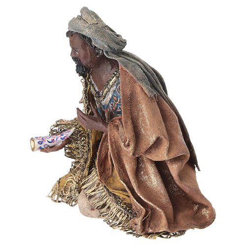Rey Mago Negro Belén 13 cm Angela Tripi terracota 3