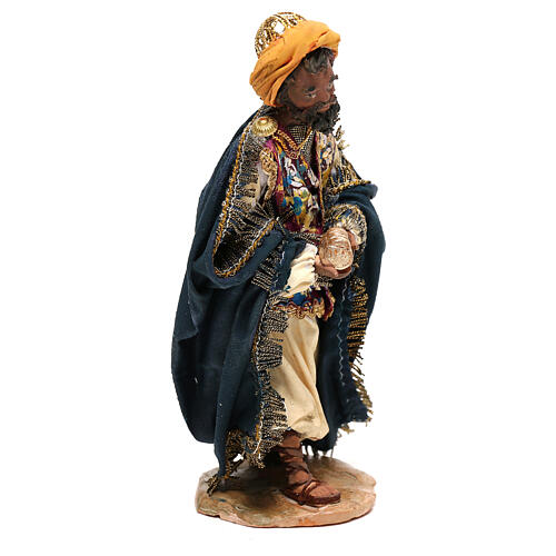 Mulatto Wise Man in terracotta, 13cm by Angela Tripi 4