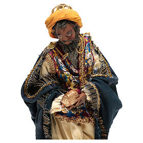 Mulatto Wise Man in terracotta, 13cm by Angela Tripi