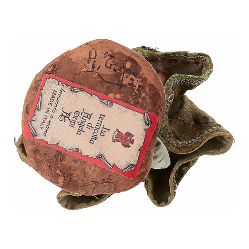 White Wise Man in terracotta, 13cm by Angela Tripi 5