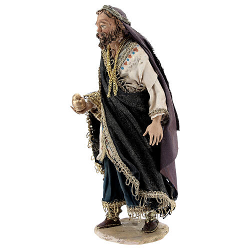 White Wise Man in terracotta, 13cm by Angela Tripi 3