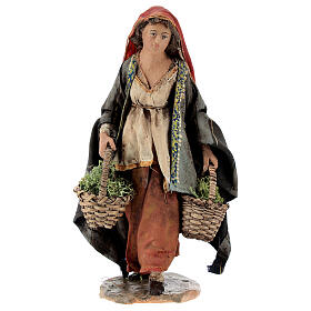 Szopka Angela Tripi: Kobieta z koszami mchu 13 cm Angela Tripi