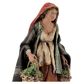 Szopka Angela Tripi: Kobieta z koszami mchu 13 cm Angela Tripi