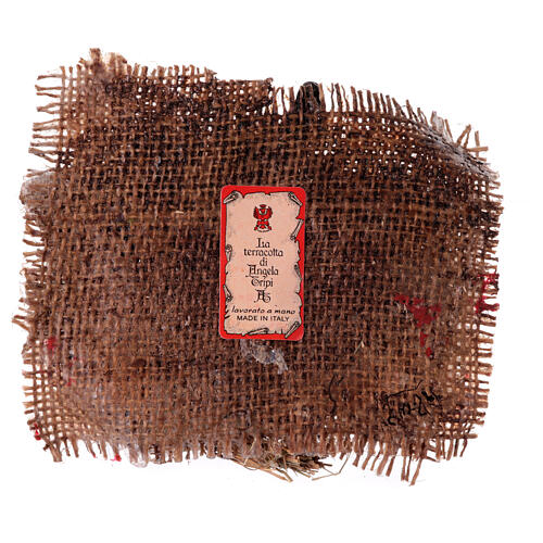 Trauben- und Getreideverkäuferin, für 13 cm Krippe von Angela Tripi, Terrakotta 5