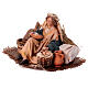 Trauben- und Getreideverkäuferin, für 13 cm Krippe von Angela Tripi, Terrakotta s2