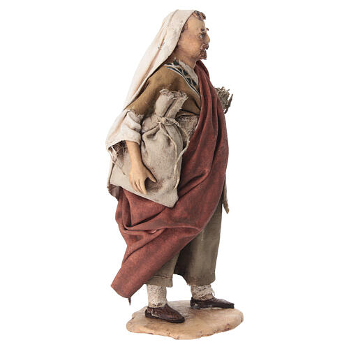 Shepherd with sacks, 13cm by Angela Tripi 3