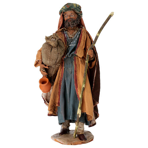 Shepherd with sack, 13cm nativity by Angela Tripi 1