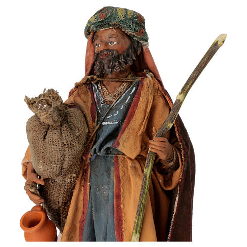 Shepherd with sack, 13cm nativity by Angela Tripi 2