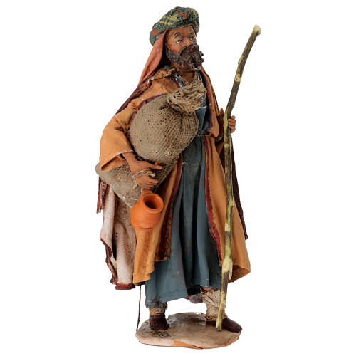 Shepherd with sack, 13cm nativity by Angela Tripi 5