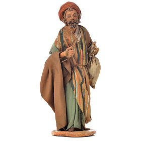 Shepherd with sack, 13cm nativity by Angela Tripi