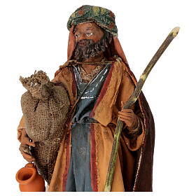 Shepherd with sack, 13cm nativity by Angela Tripi