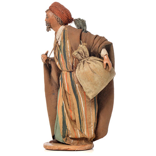 Shepherd with sack, 13cm nativity by Angela Tripi 5