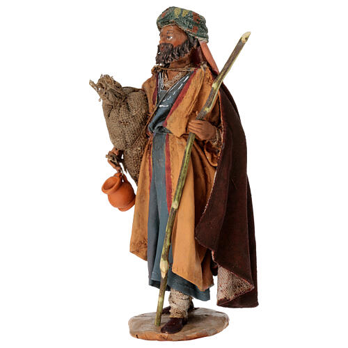 Shepherd with sack, 13cm nativity by Angela Tripi 3