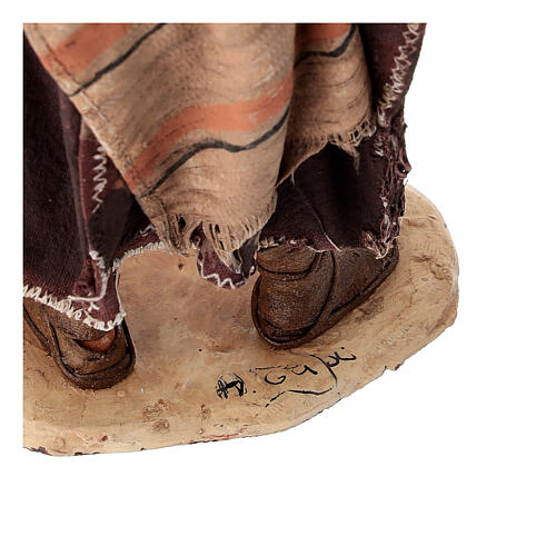 Hirte mit Gemüse, für 18 cm Krippe von Angela Tripi, Terrakotta 7