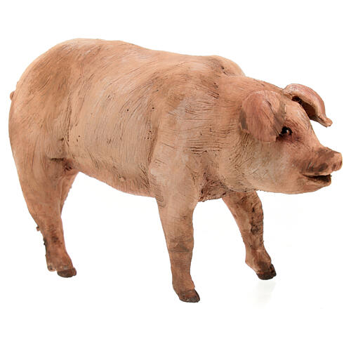 Schwein, für 18 cm Krippe von Angela Tripi, Terrakotta 2