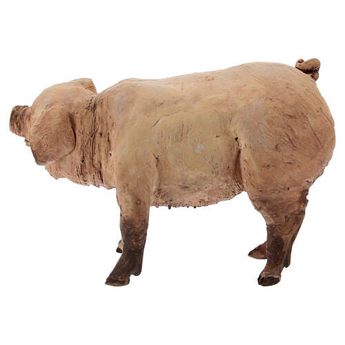 Schwein, für 18 cm Krippe von Angela Tripi, Terrakotta 4