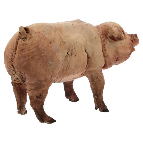 Maiale 18 cm terracotta Angela Tripi 5