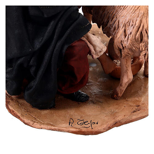 Shepherd milking 18cm by Angela Tripi 6