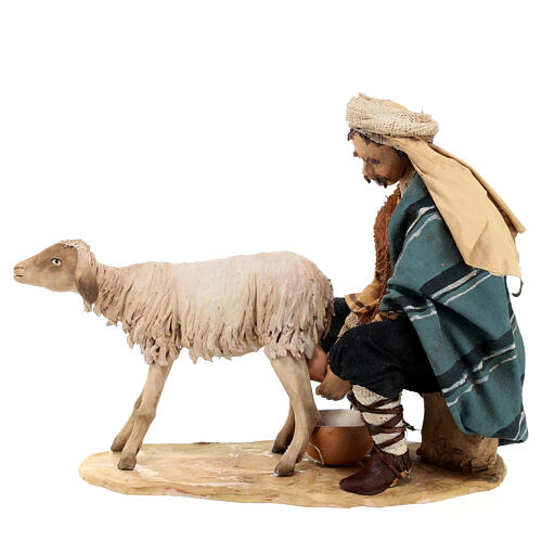 Pasterz dojący kozę 18 cm Angela Tripi 6