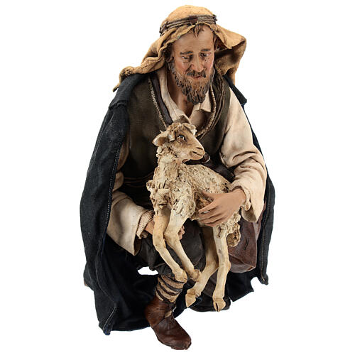 Shepherd with goat 30cm Angela Tripi 1
