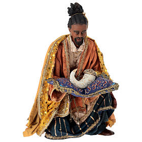 Roi Mage noir 30 cm crèche Angela Tripi