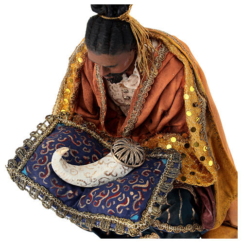 Black Wise King 30 cm Angela TripI Nativity Scene 4