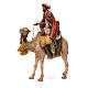 Rei Mago negro corno turbante no camelo presépio Angela Tripi de altura média 18 cm s1