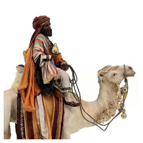 Figur dunkler heiliger König mit Vase auf Kamel 18 cm Tripi 2