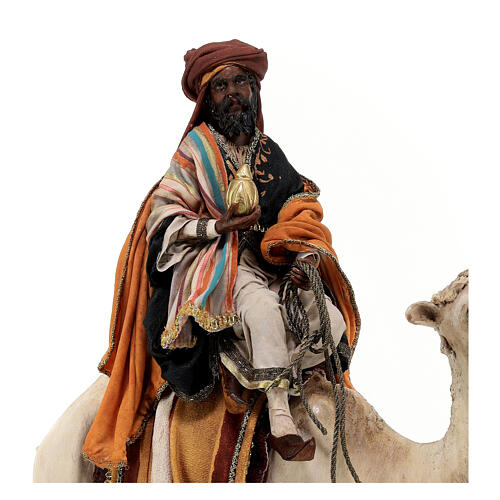 Figur dunkler heiliger König mit Vase auf Kamel 18 cm Tripi 4