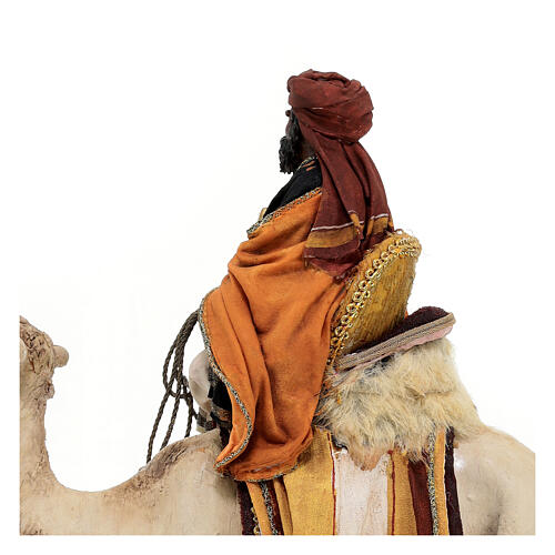 Figur dunkler heiliger König mit Vase auf Kamel 18 cm Tripi 6