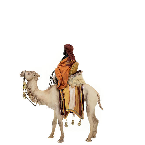 Figur dunkler heiliger König mit Vase auf Kamel 18 cm Tripi 7
