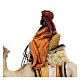 Roi Mage noir avec vase sur chameau 18cm Tripi s6