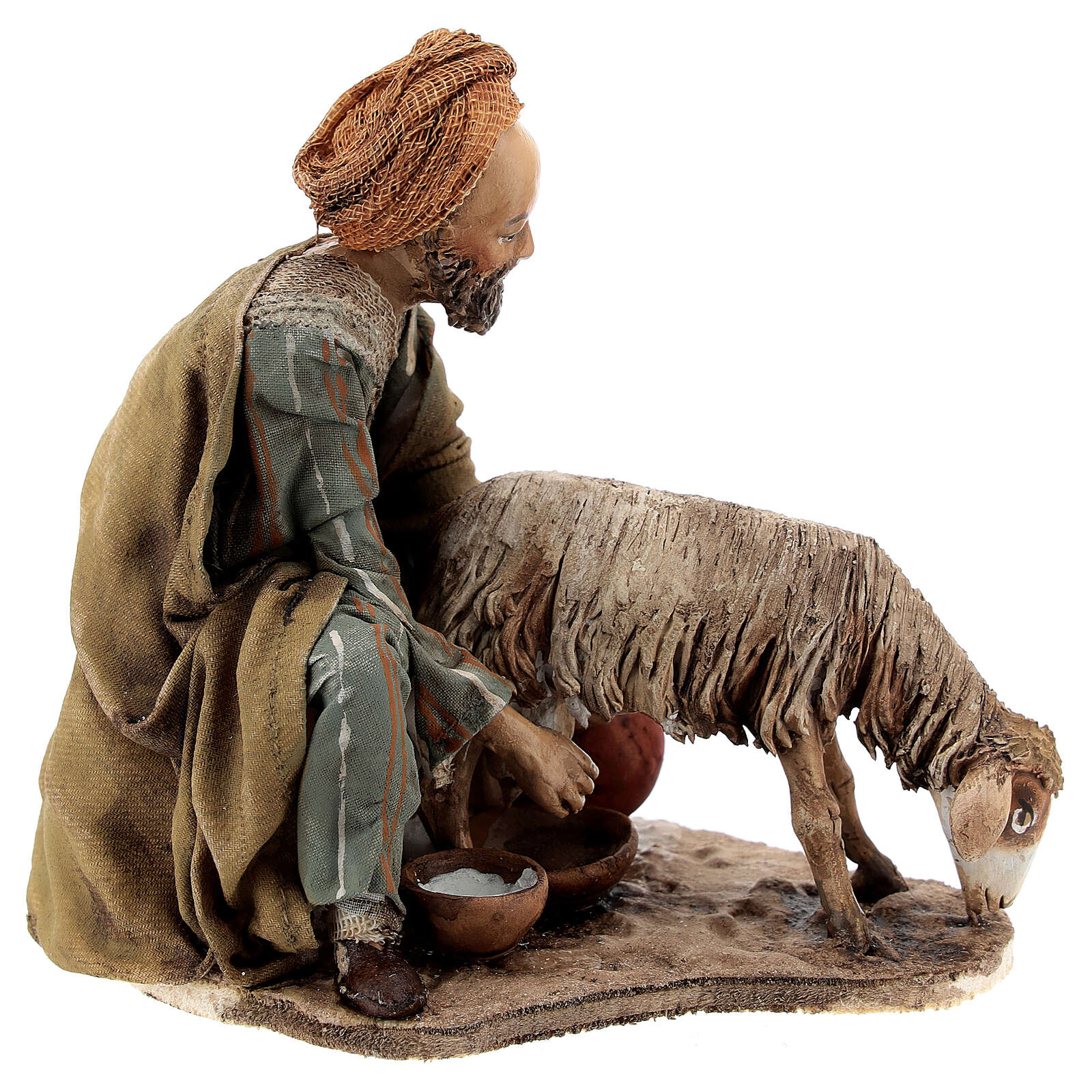 Pastor que ordeña la oveja Belén 13 cm Angela Tripi | venta online en ...