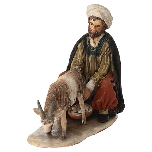 Shepherd milking goat 13cm By Angela Tripi 2