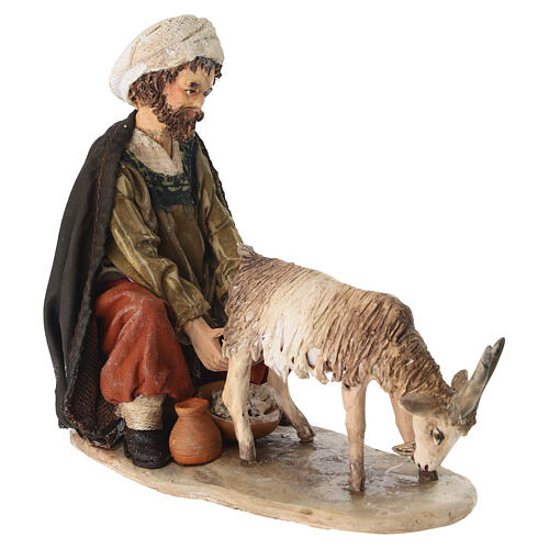 Shepherd milking goat 13cm By Angela Tripi 3