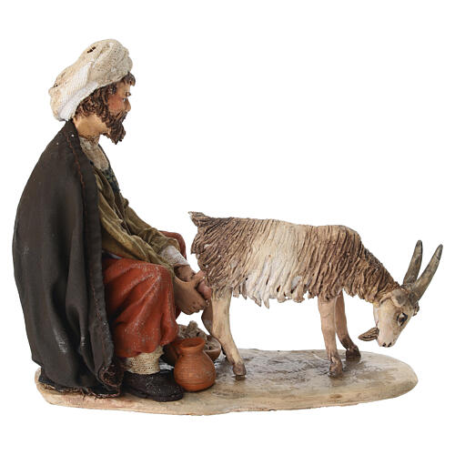 Shepherd milking goat 13cm By Angela Tripi 4