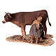 Hirte, eine Kuh melkend, für 13 cm Krippe von Angela Tripi, Terrakotta s1