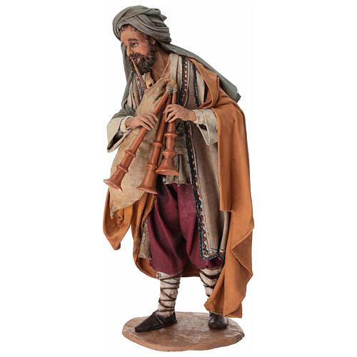Joueur de cornemuse 30 cm crèche Angela Tripi 3