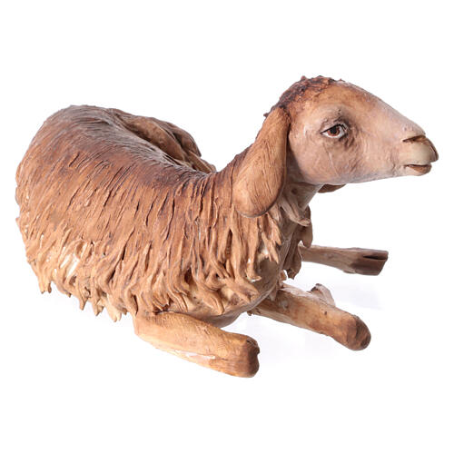 Schaf, liegend, für 30 cm Krippe von Angela Tripi, Terrakotta 4