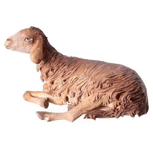 Schaf, liegend, für 30 cm Krippe von Angela Tripi, Terrakotta 7