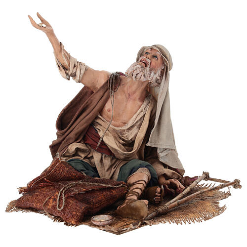 Mendigo aleijado 30 cm presépio Angela Tripi 1